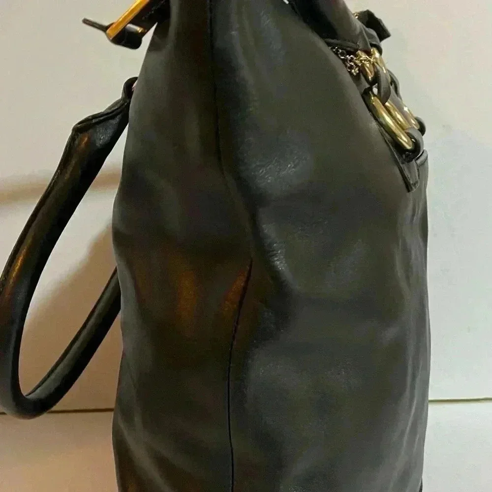 Cole Haan black leather satchel handbag